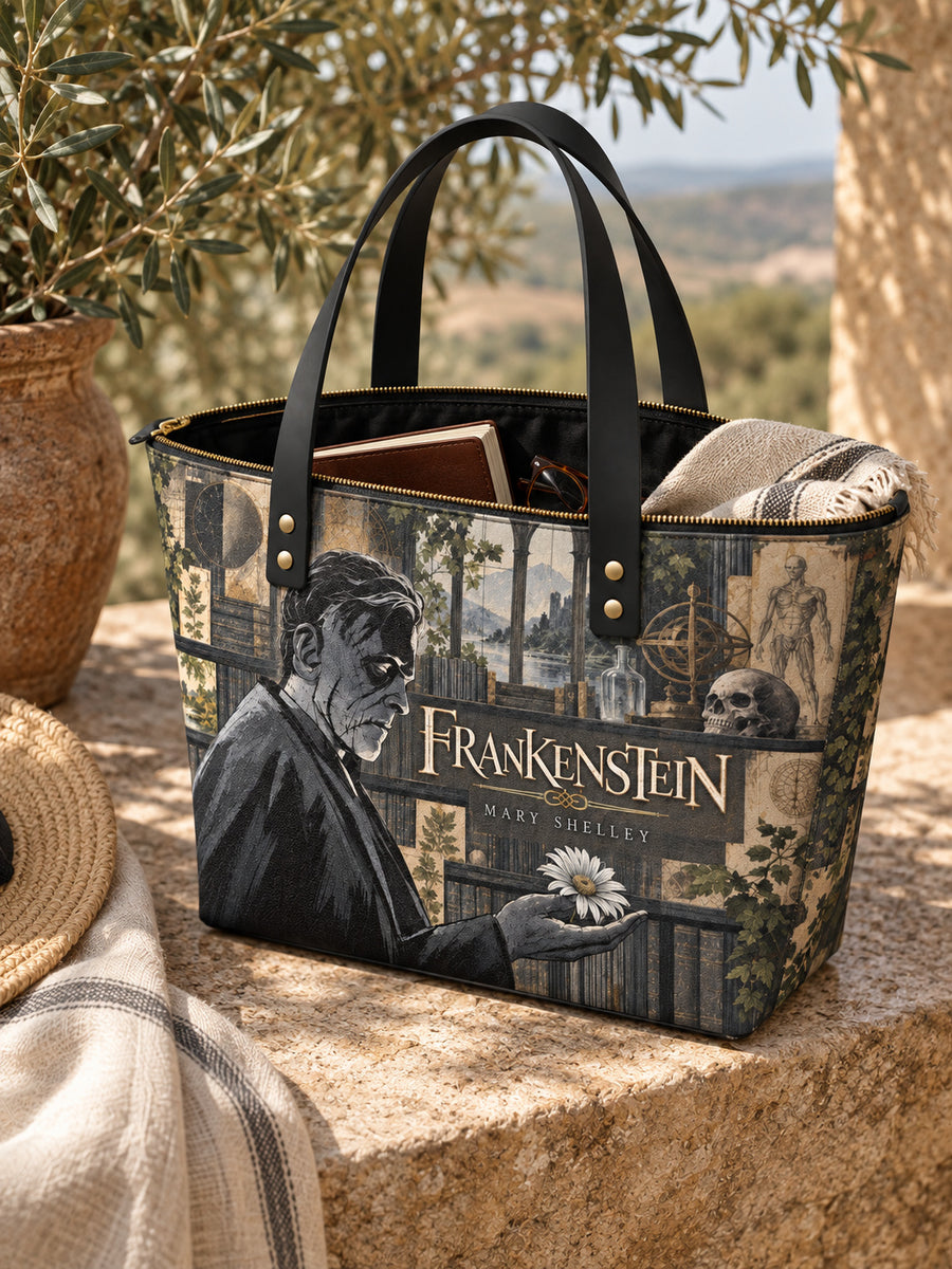 "Frankenstein" Ashes of Hope Leather Tote Bag