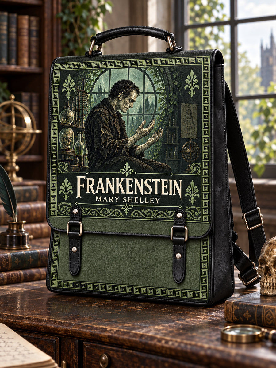 "Frankenstein" Mortuary Moss Leather Backpack