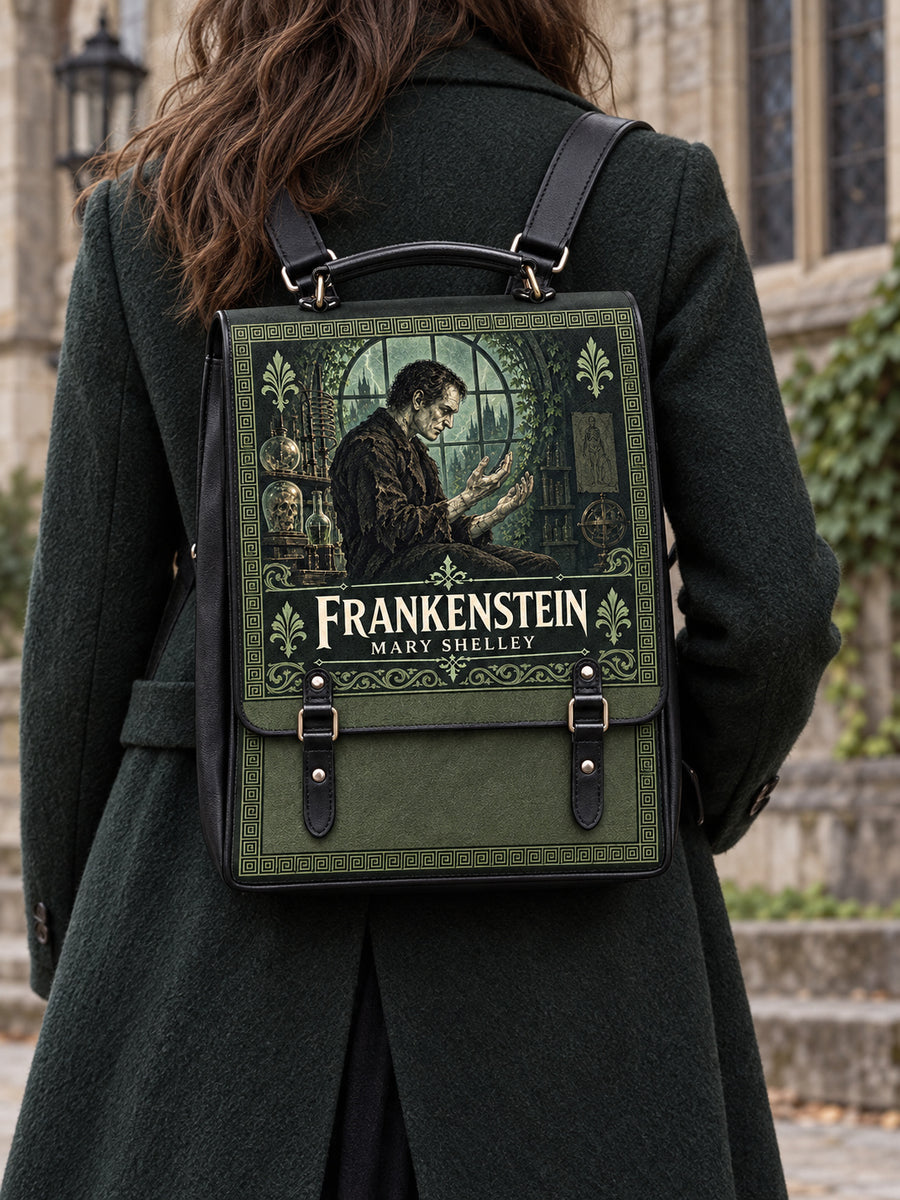 "Frankenstein" Mortuary Moss Leather Backpack