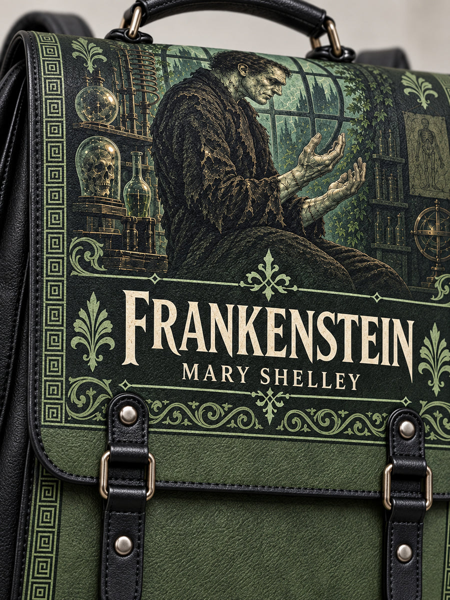 "Frankenstein" Mortuary Moss Leather Backpack