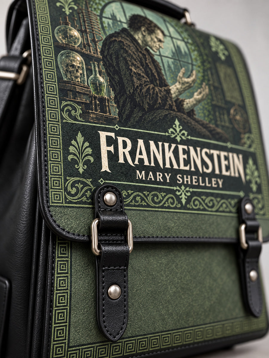 "Frankenstein" Mortuary Moss Leather Backpack
