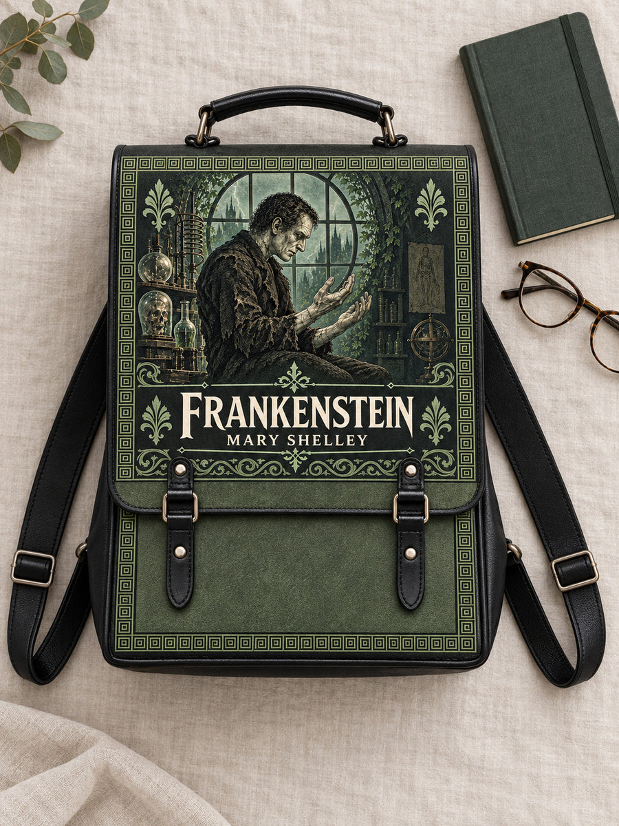 "Frankenstein" Mortuary Moss Leather Backpack