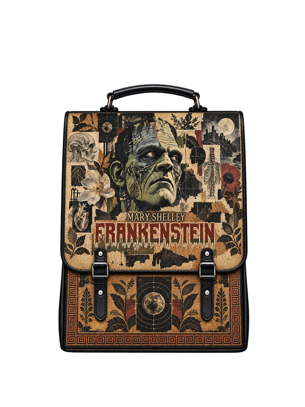 "Frankenstein" Old Parchment Leather Backpack