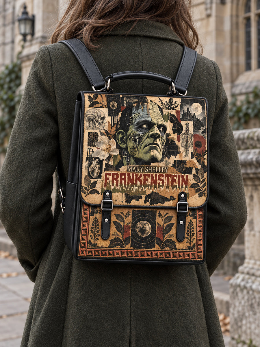 "Frankenstein" Old Parchment Leather Backpack