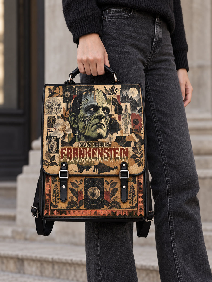 "Frankenstein" Old Parchment Leather Backpack