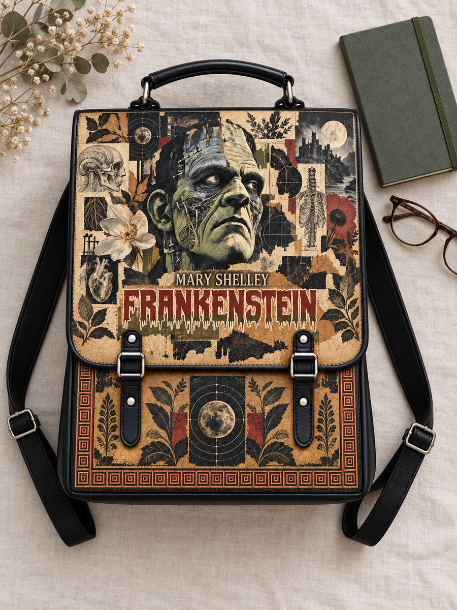 "Frankenstein" Old Parchment Leather Backpack