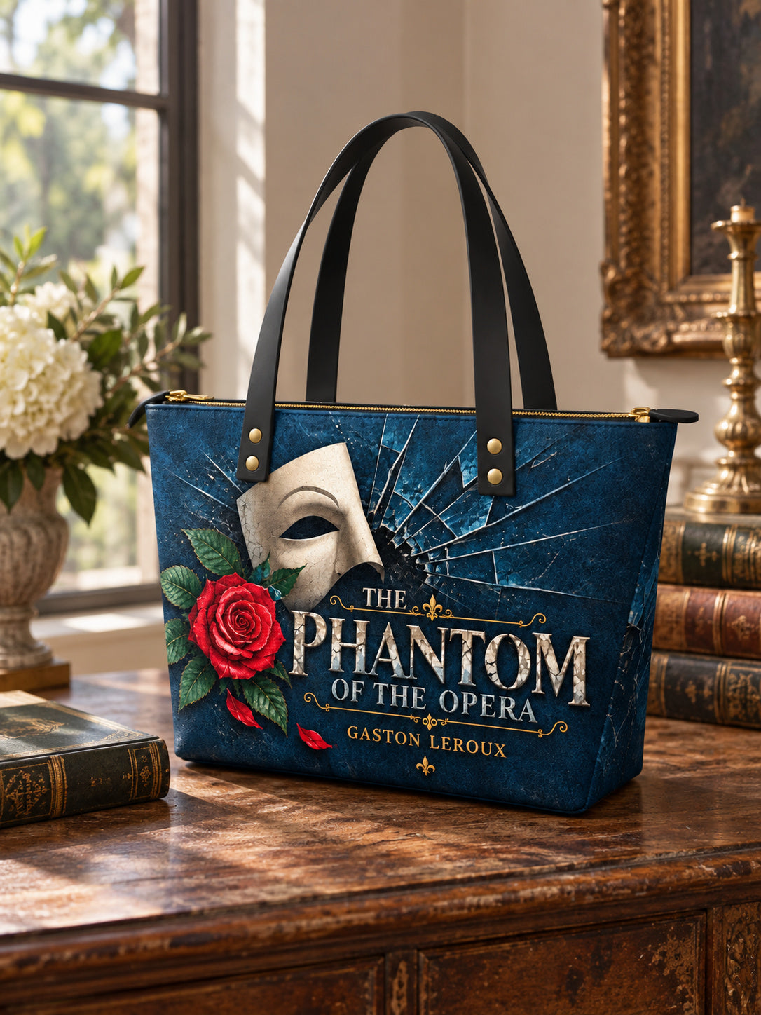 "The Phantom Of The Opera" Leather Tote Bag