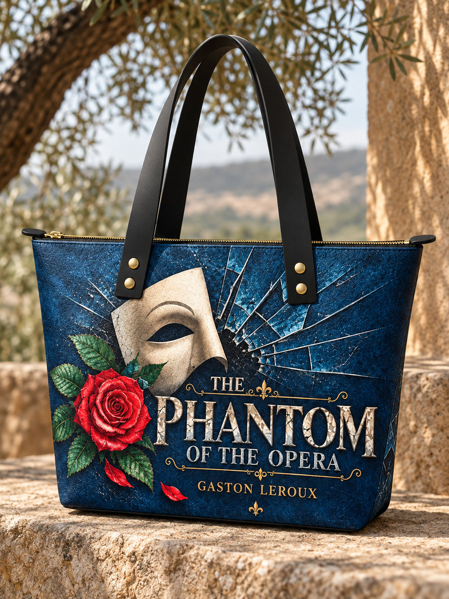 "The Phantom Of The Opera" Leather Tote Bag