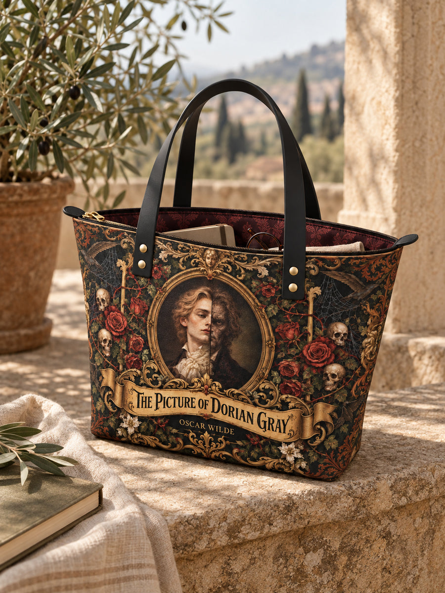 "The Picture Of Dorian Gray" Leather Tote Bag