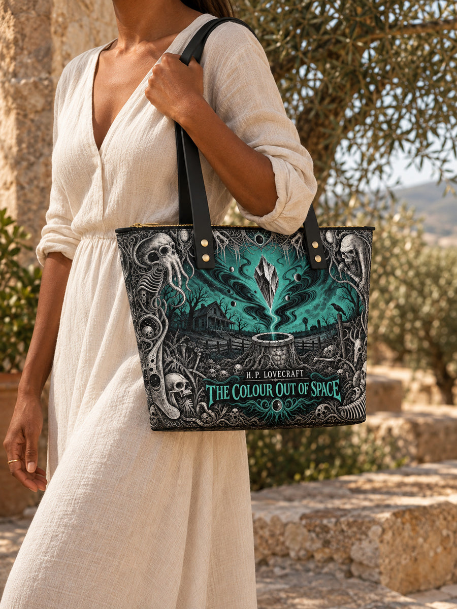 "The Colour Out Of Space" Leather Tote Bag