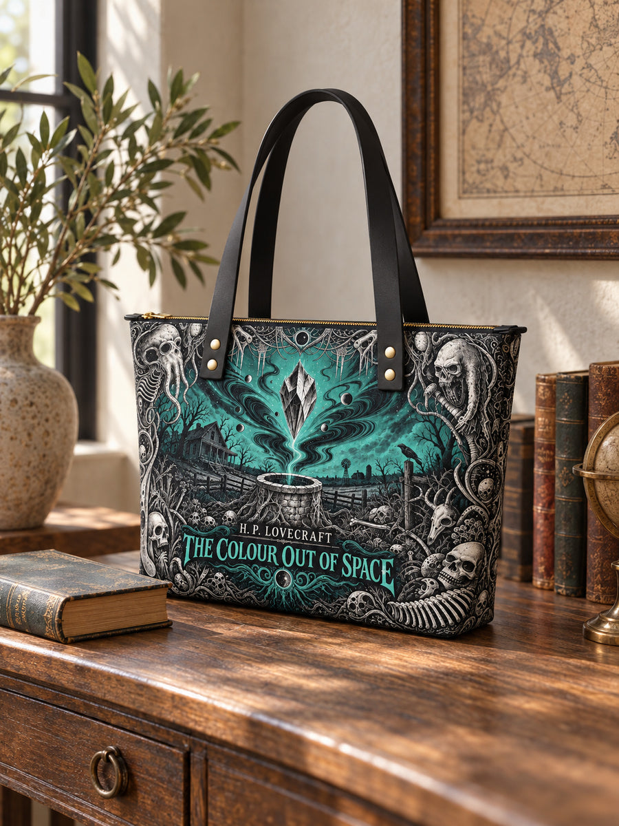 "The Colour Out Of Space" Leather Tote Bag