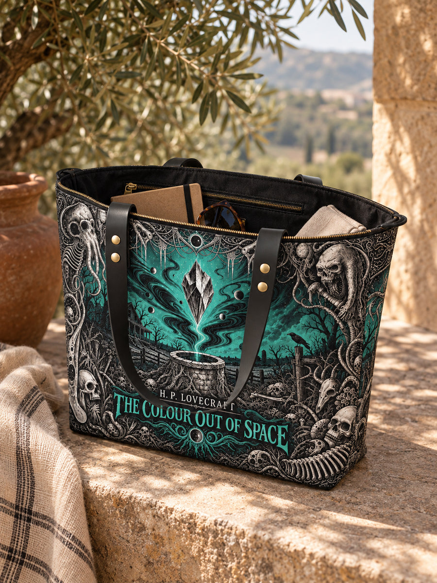 "The Colour Out Of Space" Leather Tote Bag