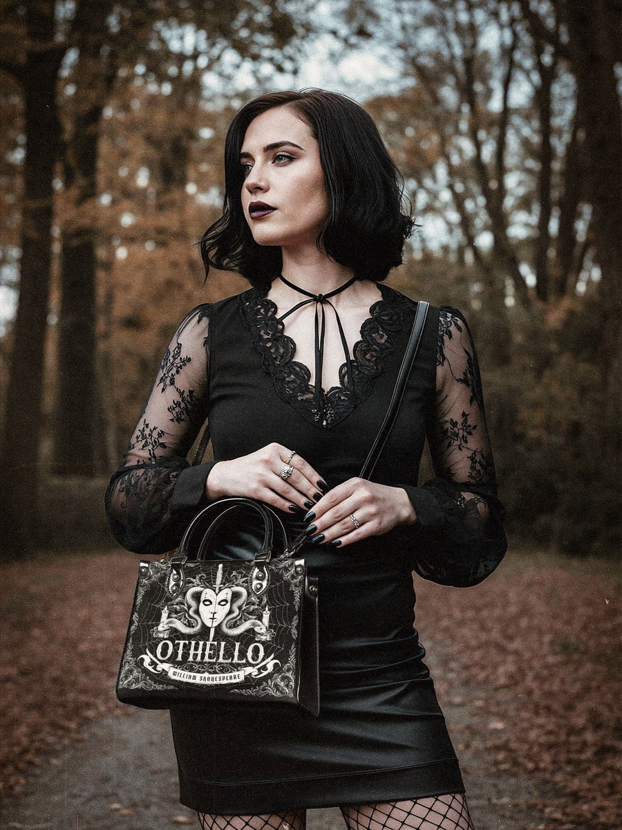 "Othello" - Black Interior - Small Leather Handbag