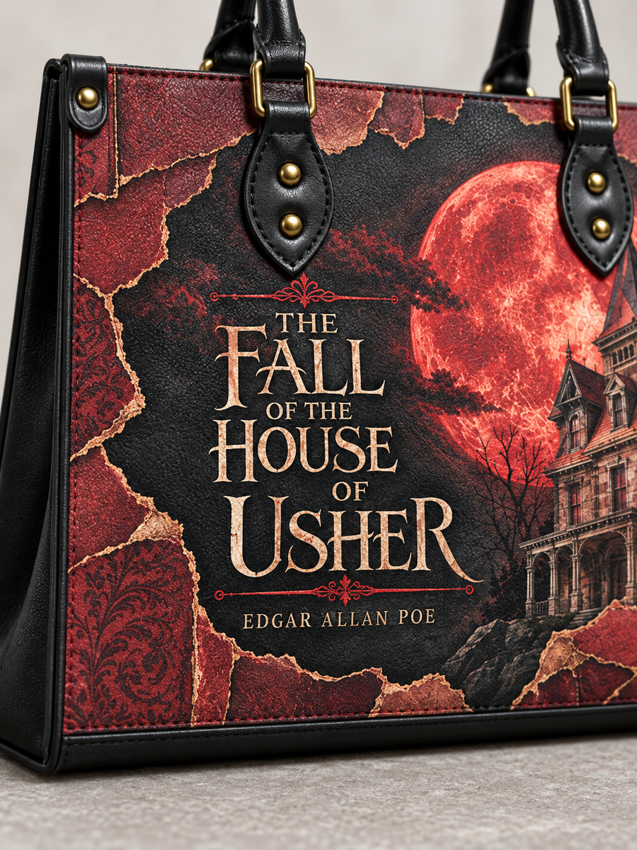 "The Fall Of The House Of Usher" Leather Handbag