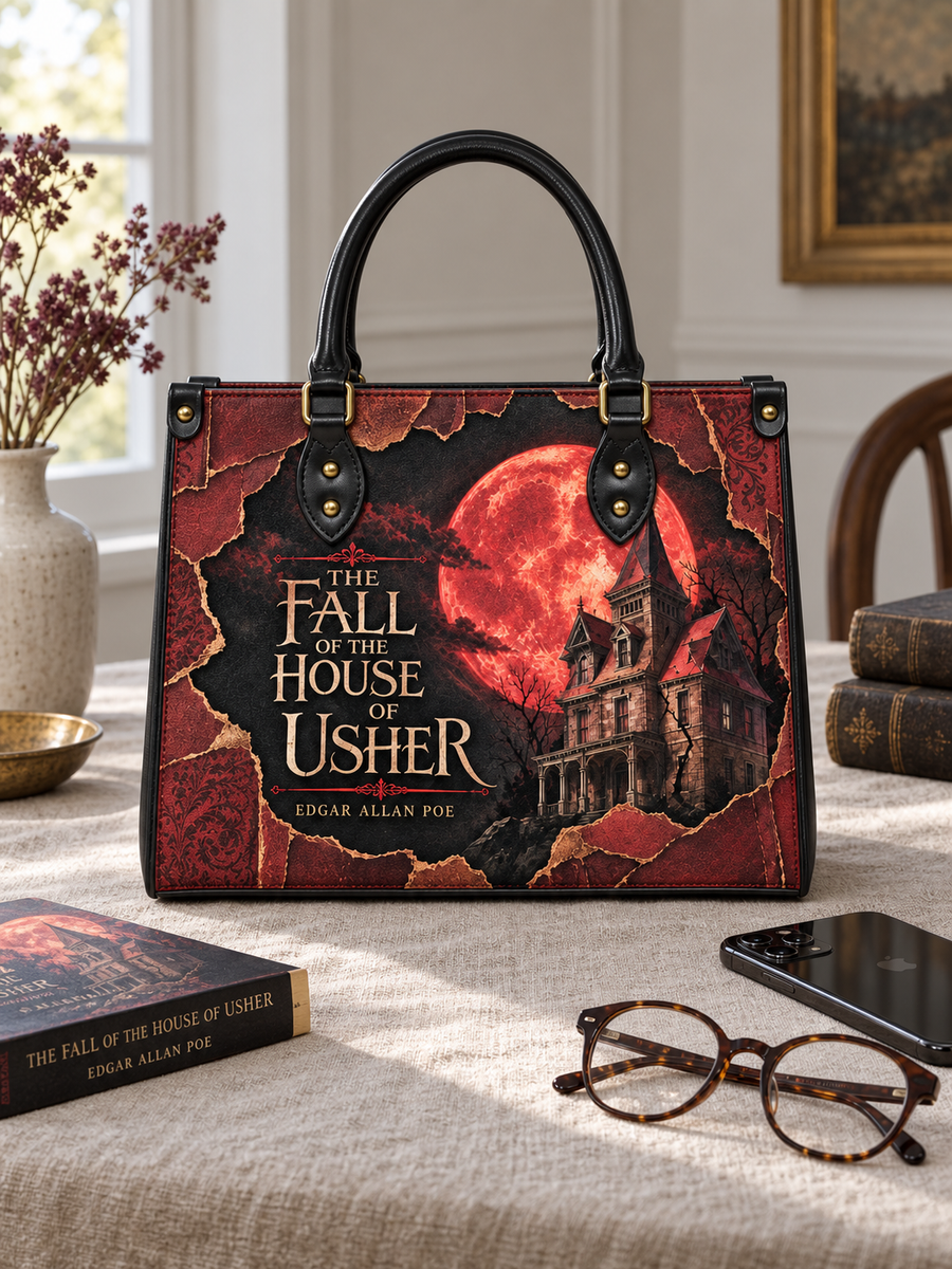 "The Fall Of The House Of Usher" Leather Handbag