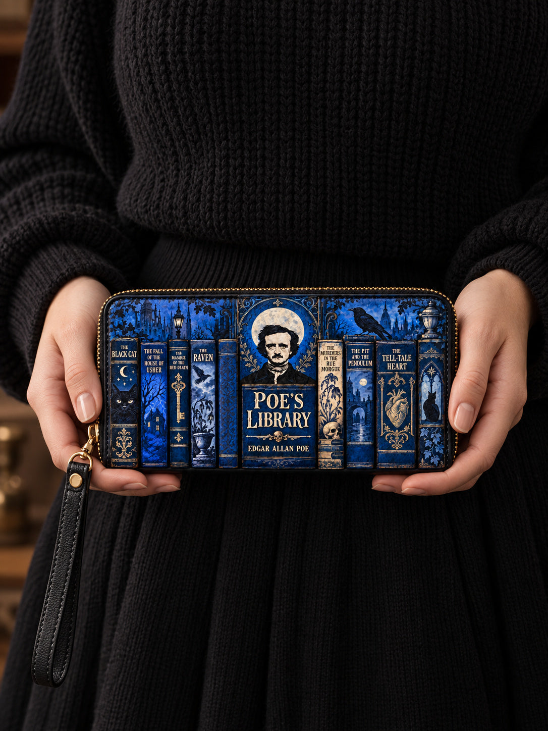 "Poe's Library" Midnight Ink Wallet