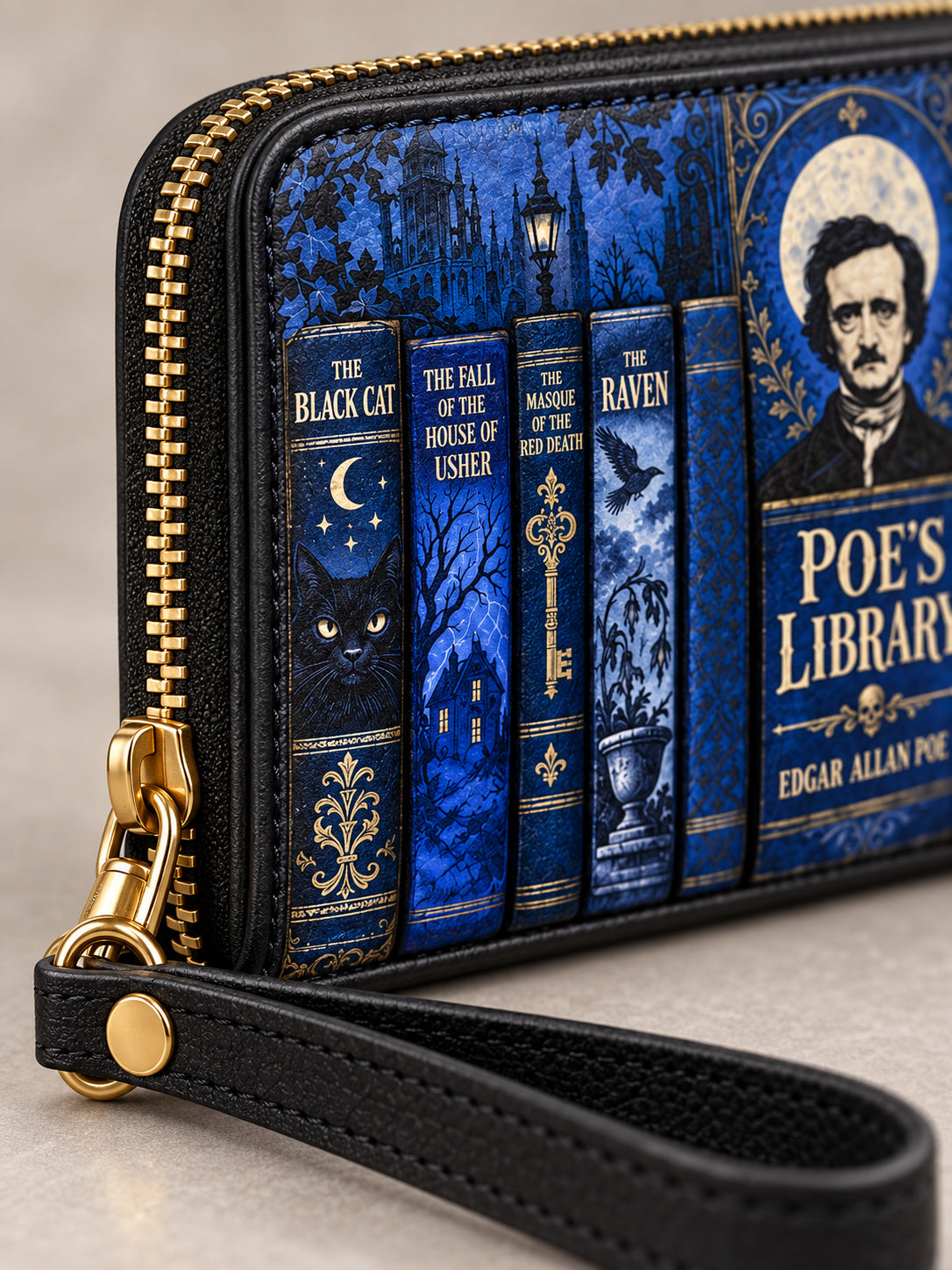 "Poe's Library" Midnight Ink Wallet