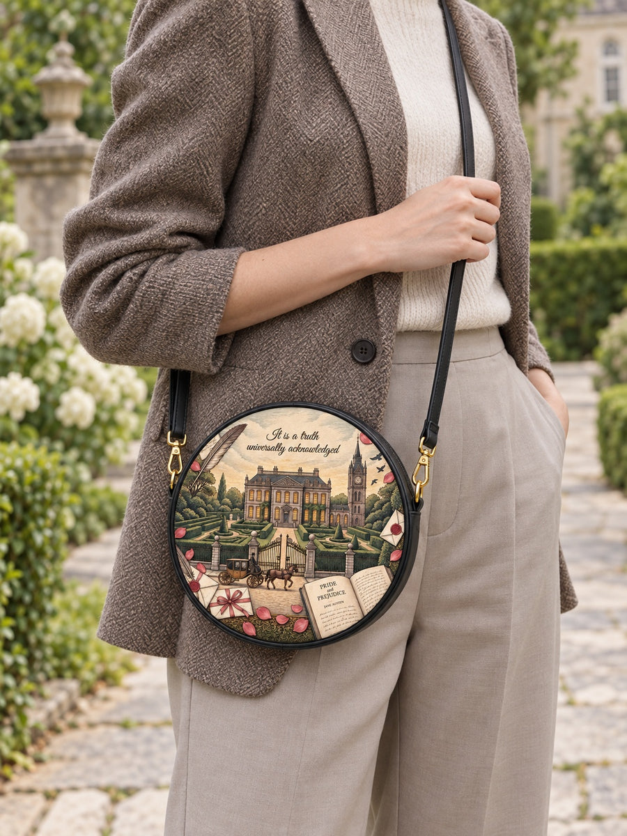 "Pride and Prejudice" Pemberley Circle Crossbody Bag