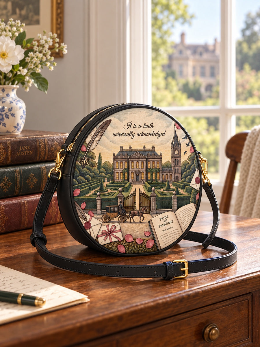 "Pride and Prejudice" Pemberley Circle Crossbody Bag