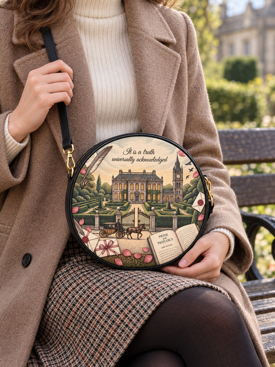"Pride and Prejudice" Pemberley Circle Crossbody Bag