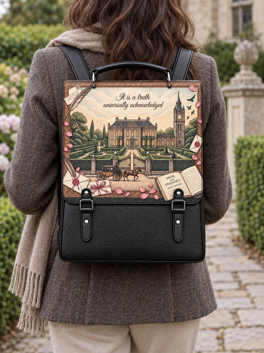 "Pride and Prejudice" Pemberley Leather Backpack