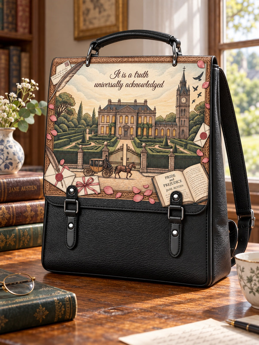 "Pride and Prejudice" Pemberley Leather Backpack