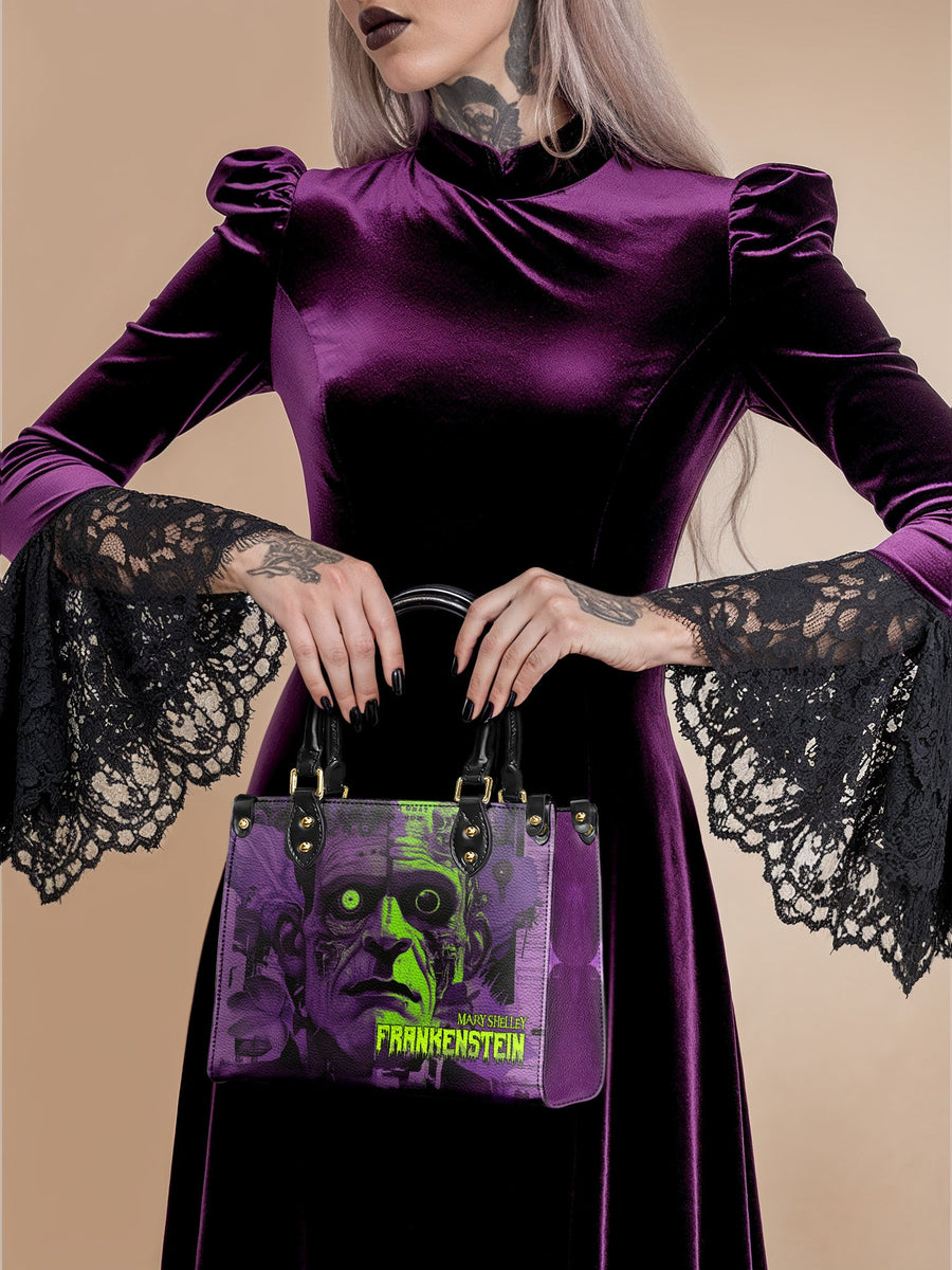 "Frankenstein" Lablight Violet Small Leather Handbag