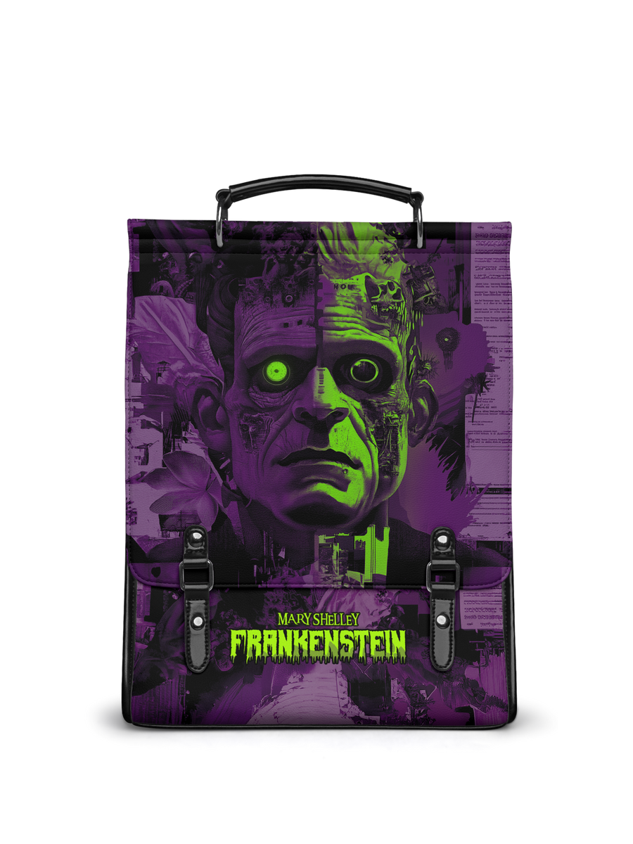 "Frankenstein" Lablight Violet Leather Backpack
