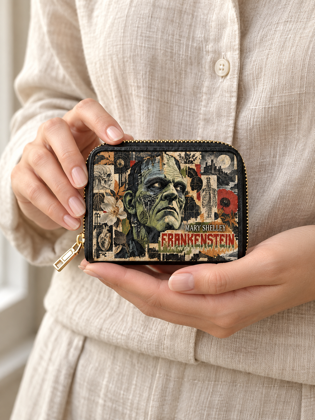 "Frankenstein" Old Parchment Mini Wallet