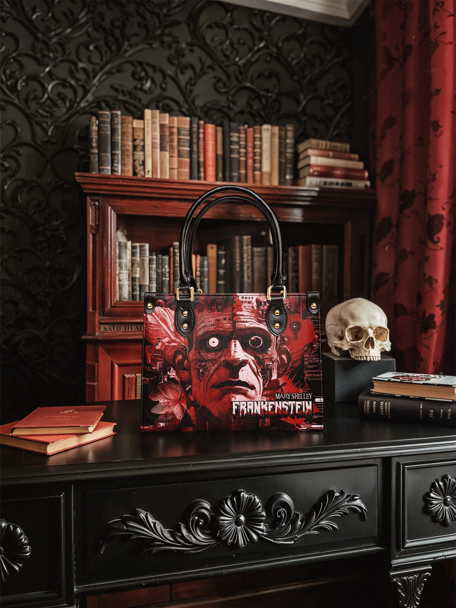 "Frankenstein" Heart Surge Small Leather Handbag
