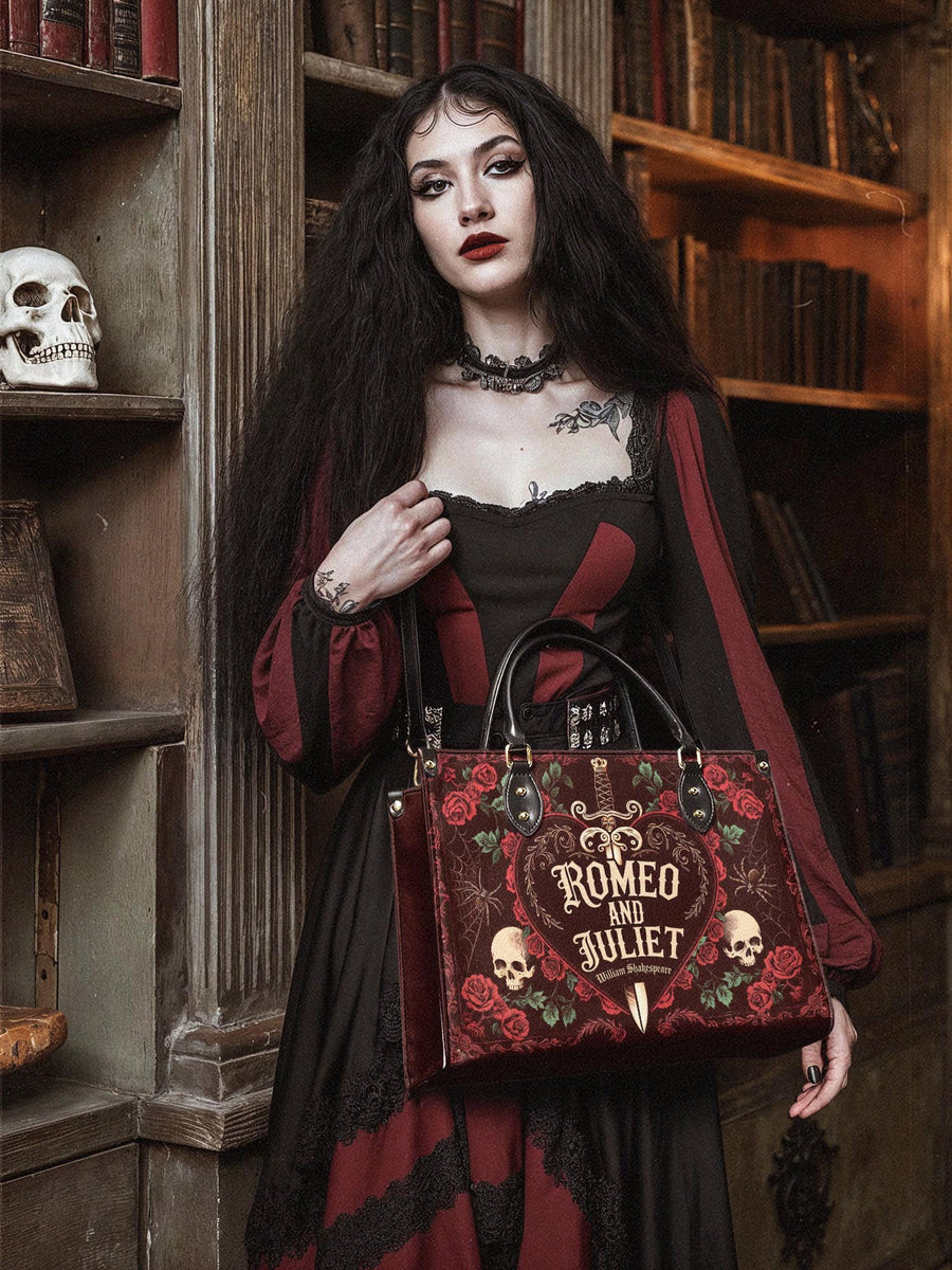 "Romeo And Juliet" Poison Rose Leather Handbag