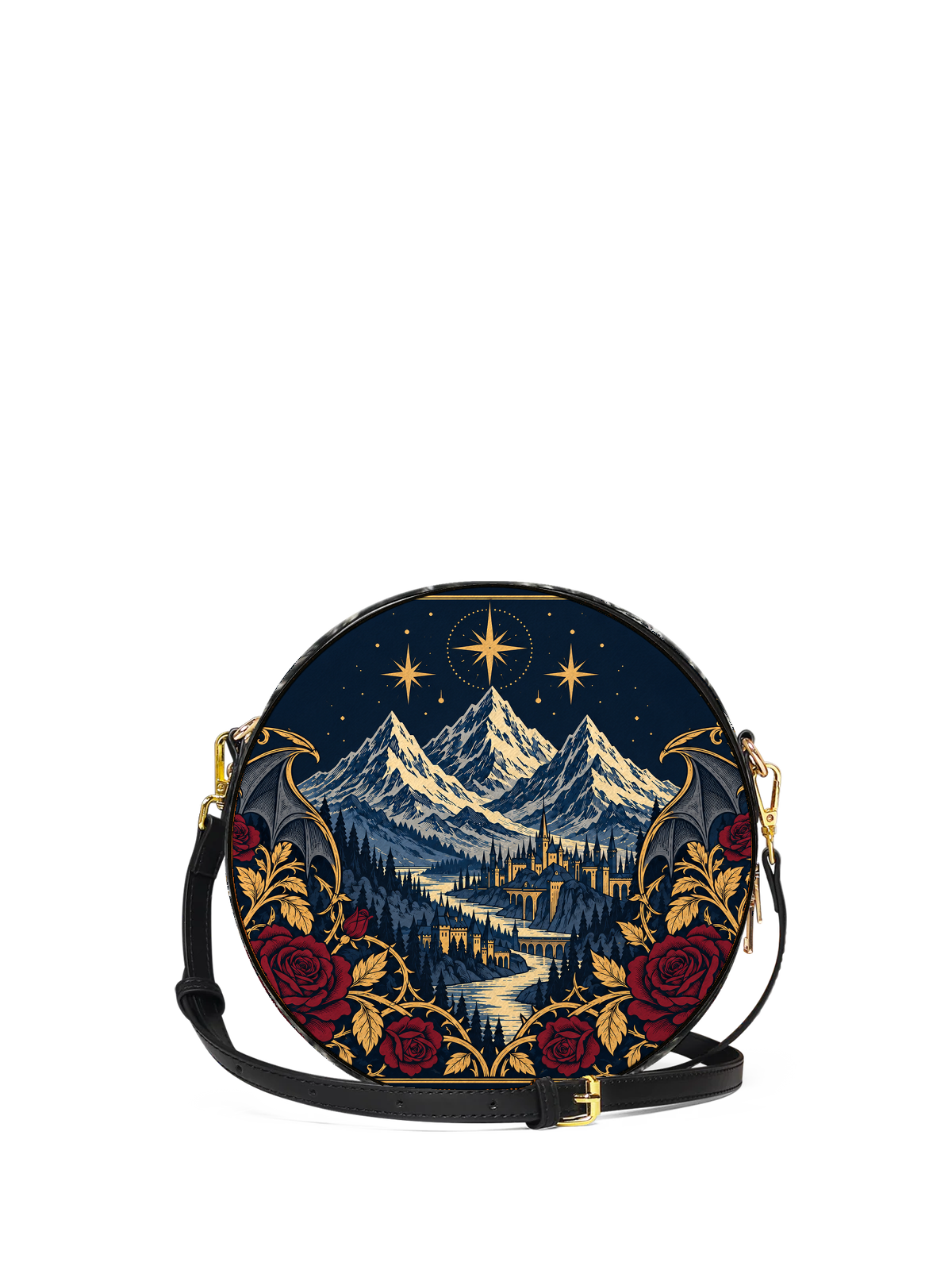 "Rose Mountain" Starlit Valley Circle Crossbody Bag