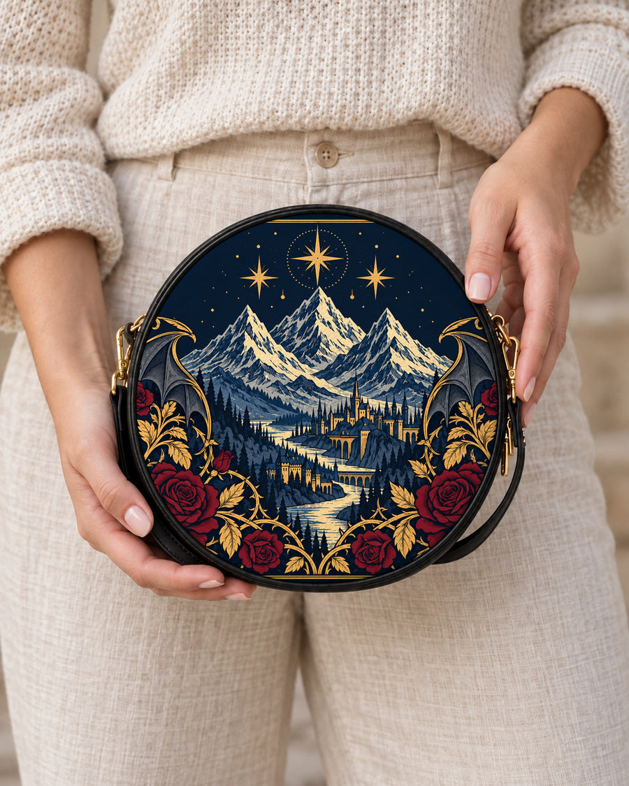 "Rose Mountain" Starlit Valley Circle Crossbody Bag
