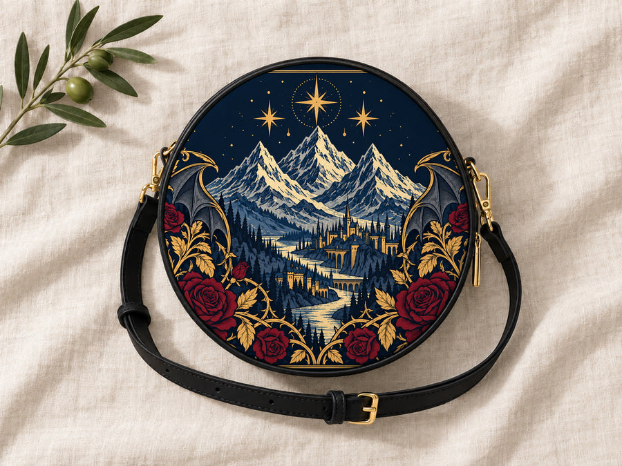 "Rose Mountain" Starlit Valley Circle Crossbody Bag