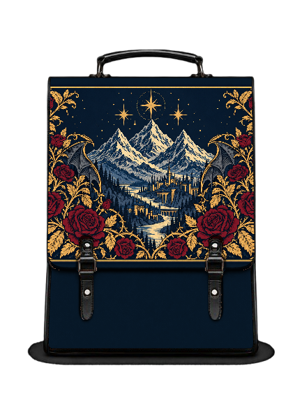 "Rose Mountain" Starlit Valley Leather Backpack