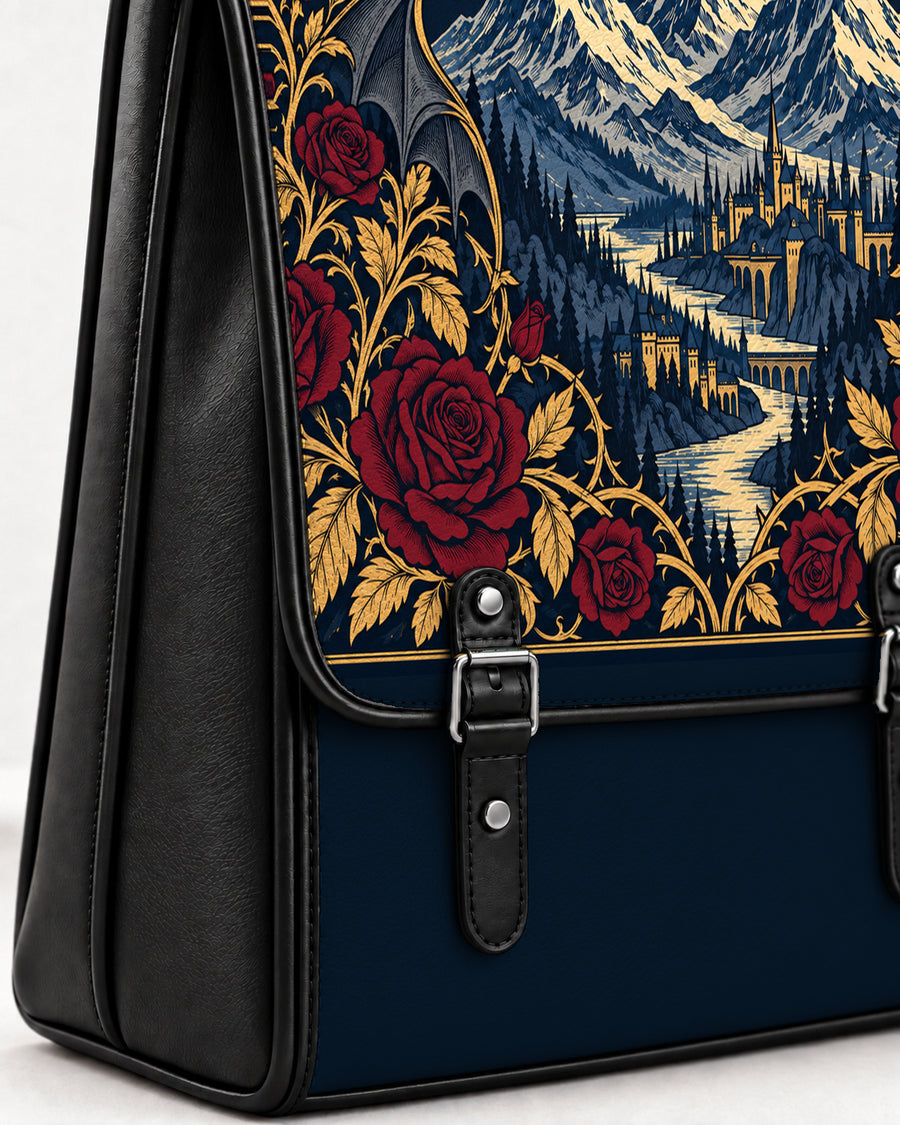 "Rose Mountain" Starlit Valley Leather Backpack