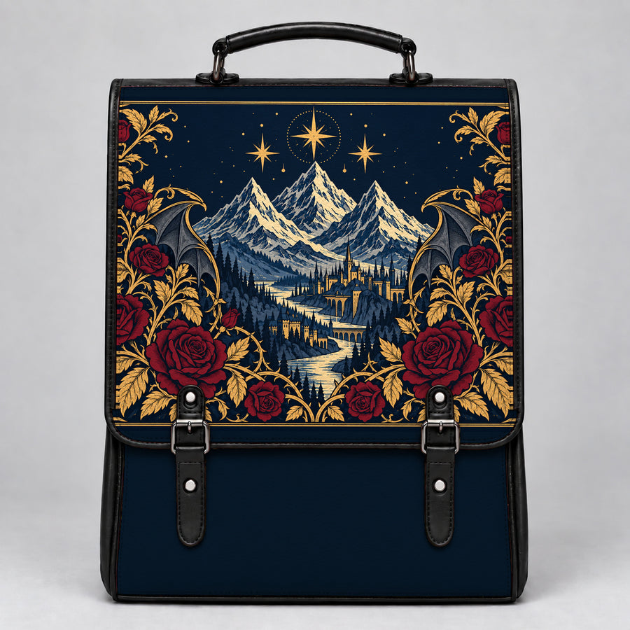 "Rose Mountain" Starlit Valley Leather Backpack