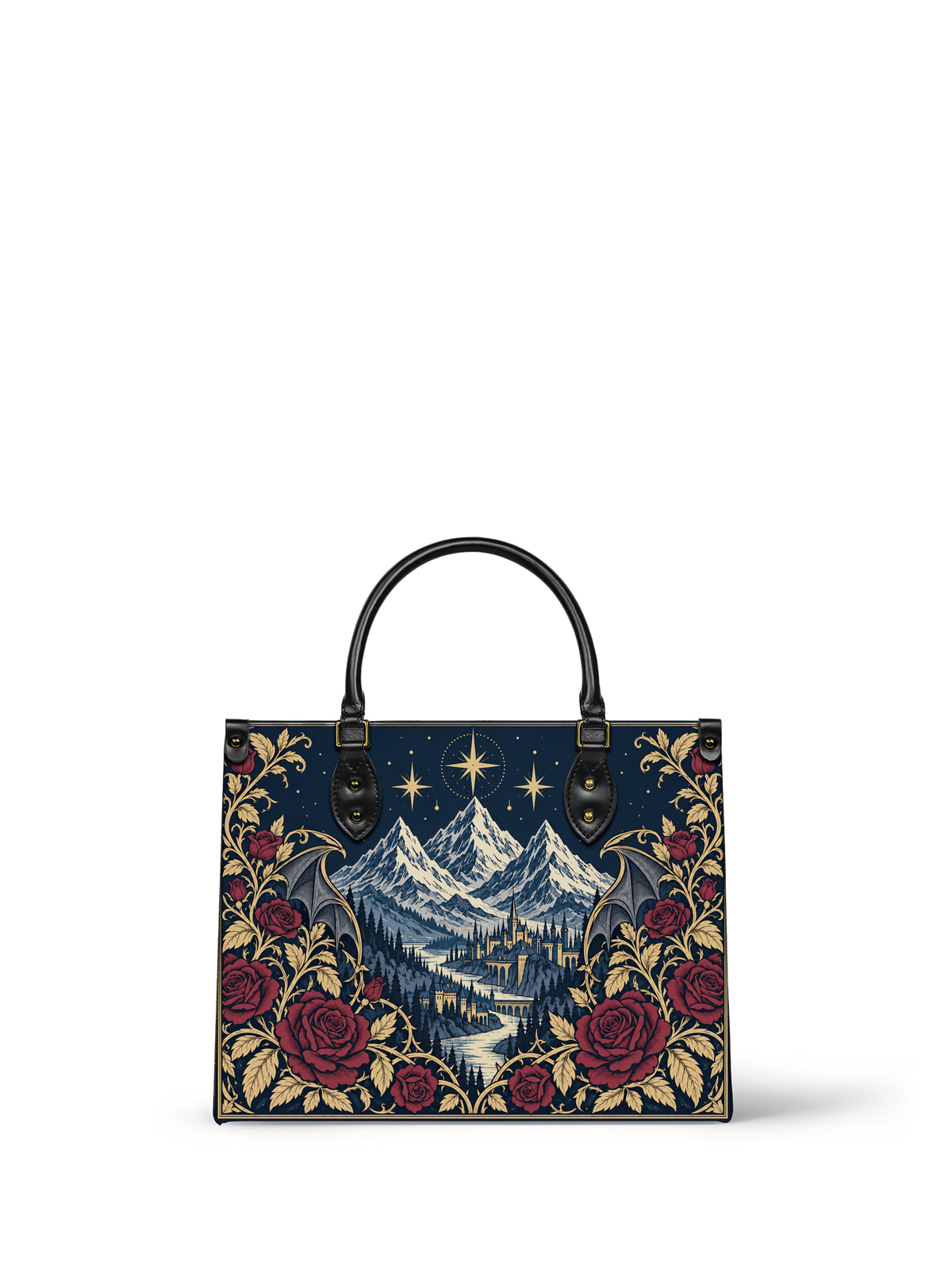 "Rose Mountain" Starlit Valley Leather Handbag