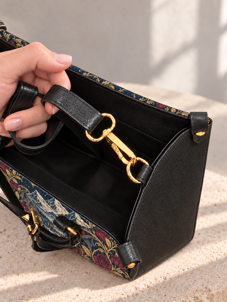 "Rose Mountain" Starlit Valley Leather Handbag