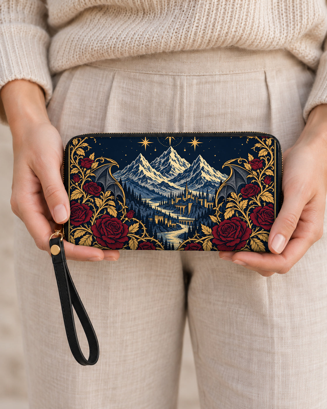 "Rose Mountain" Starlit Valley Long Wallet