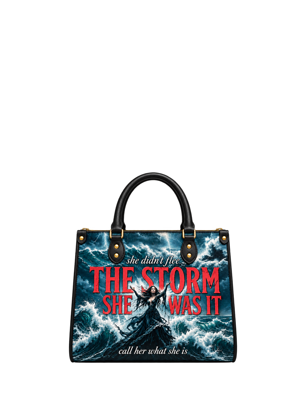 "She Was The Storm" Tempest Leather Handbag