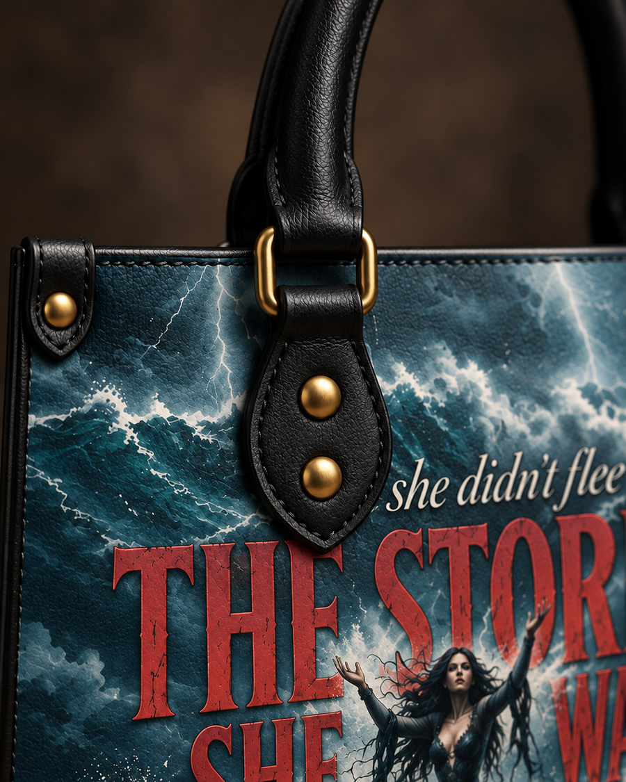 "She Was The Storm" Tempest Leather Handbag