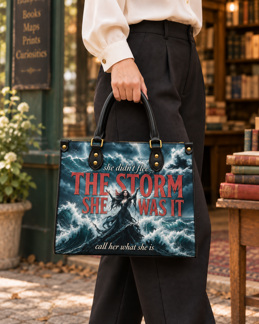 "She Was The Storm" Tempest Leather Handbag