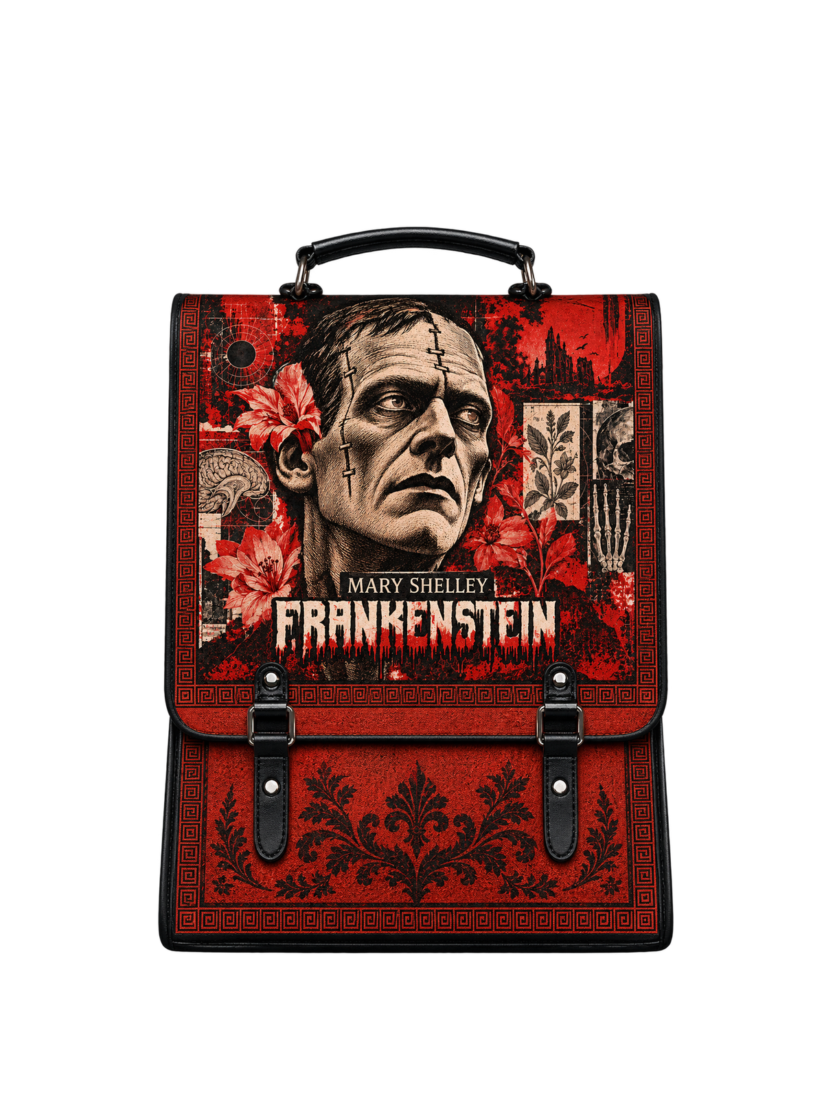 "Frankenstein" Heart Surge Leather Backpack