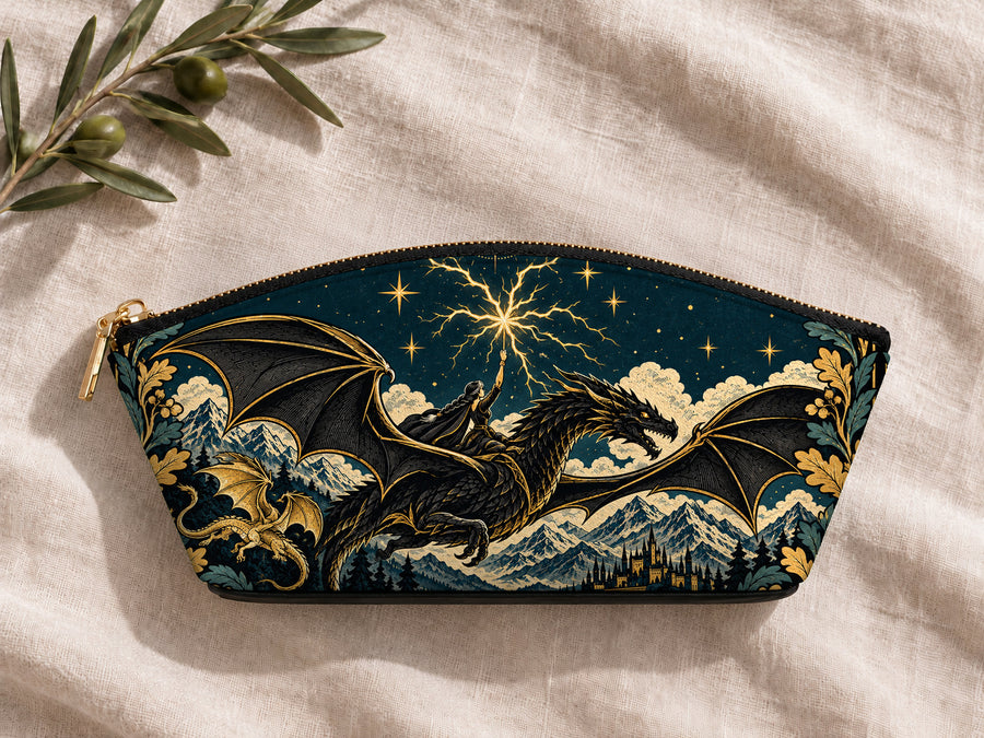 "Stormwing" Black Dragon Eclipse Makeup Bag