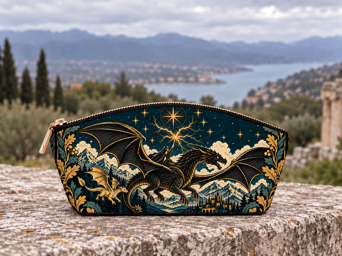 "Stormwing" Black Dragon Eclipse Makeup Bag