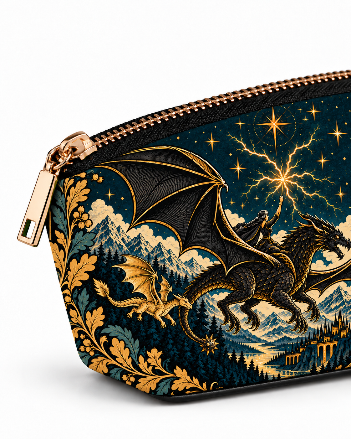 "Stormwing" Black Dragon Eclipse Makeup Bag