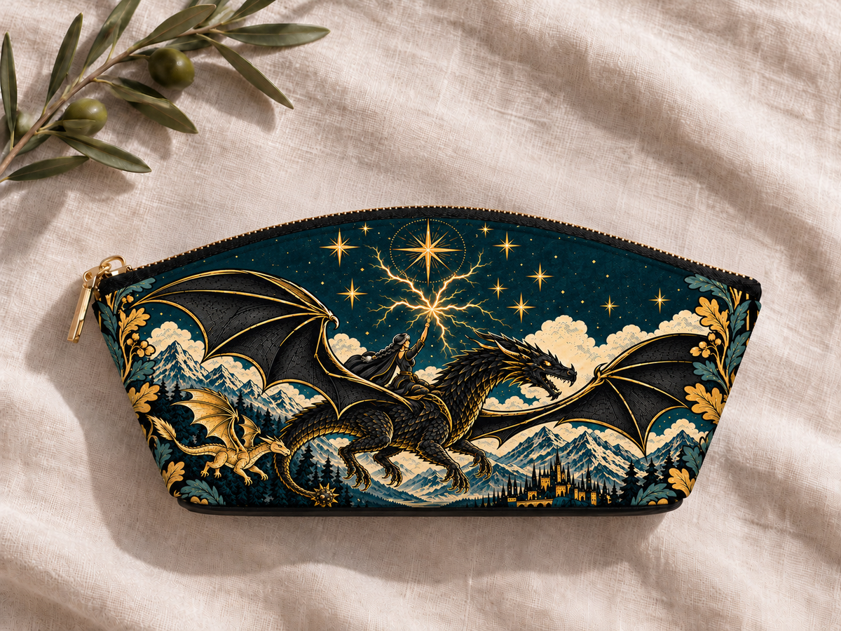 "Stormwing" Black Dragon Eclipse Makeup Bag