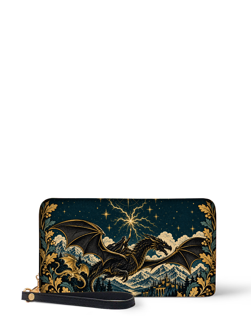 "Stormwing" Black Dragon Long Wallet