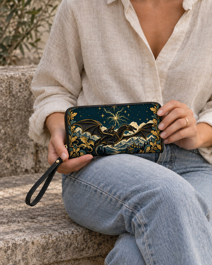 "Stormwing" Black Dragon Long Wallet